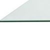 60" Clear and Gold Glass and Metal Cross Leg Base Square Dining Table