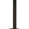 36" White and Silver Wood and Metal Pedestal Base Round Top Dining Table