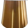 54" Gray White and Gold Marble and Metal Pedestal Base Round Top Dining Table