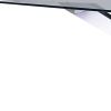 87" Clear and Silver Glass and Metal Cross Leg Base Dining Table