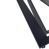79" Natural and Black Wood and Metal Trestle Base Dining Table