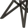 47" White and Gray Wood and Stainless Steel Cross Leg Base Round Top Dining Table