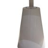 36" White Wood and Metal Pedestal Base Round Top Dining Table