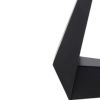 71" Clear and Black Glass and Metal Self-Storing Leaf Sled Base Extendable Dining Table