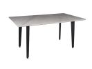 63" Gray Stone and Metal Dining Table