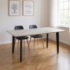 63" Gray Stone and Metal Dining Table