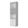 71" White Wood Bar Cabinet With Two Doors