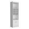71" White Wood Bar Cabinet With Two Doors