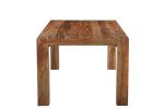 75" Brown Solid Wood Dining Table