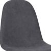 Set of Four Gray and Brown Upholstered Fabric Dining Side Chairs