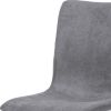 Set of Four Dark Gray and Gold Fabric Dining Side Chairs