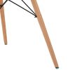 32" White and Natural Wood Round Top Dining Table