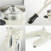 7" White Black And Silver Stainless Steel Manual Juicer