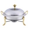 11" Silver Stainless Steel Chafing Dish With Stand