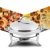 11" Silver Stainless Steel Chafing Dish With Stand