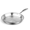 8" Silver Stainless Steel Frying Pan