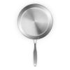 13" Silver Stainless Steel Frying Pan