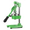 7" Green Silver And Black Stainless Steel Manual Juicer