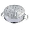 12" Silver Stainless Steel Food Steamer