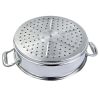 12" Silver Stainless Steel Food Steamer
