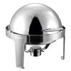 19" Silver Stainless Steel Chafing Dish With Stand