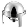 19" Silver Stainless Steel Chafing Dish With Stand