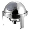 20" Silver Stainless Steel Chafing Dish With Stand
