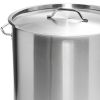 16" Silver Stainless Steel Stock Pot