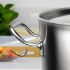 18" Silver Stainless Steel Stock Pot