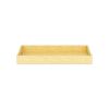 16" Gold Wood Geometric Serving Tray With Handles