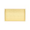 16" Gold Wood Geometric Serving Tray With Handles