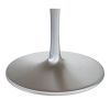 60" Gray and Silver Marble and Aluminum Pedestal Base Round Top Dining Table