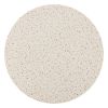 48" Beige and Black Wood and Steel Faux Terrazzo Round Top Dining Table