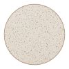 24" Beige and Gold Wood and Steel Pedestal Base Round Top Dining Table
