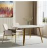 Set of Two Gray and Gold Velvet And Wood and Metal Dining Side Chairs