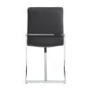 Set of Two Gray and Silver Upholstered Velvet And Metal Dining Side Chairs