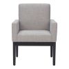 Gray and Black Upholstered Dining Arm Chair