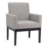 Gray and Black Upholstered Dining Arm Chair