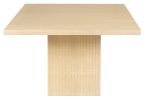 60" Natural Solid Wood Pedestal Base Square Dining Table