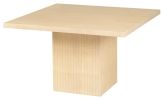 60" Natural Solid Wood Pedestal Base Square Dining Table