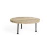 15" Light Brown And Black Round Solid Wood Handmade Riser Tray