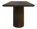 72" Dark Brown Solid Wood Double Pedestal Base Dining Table