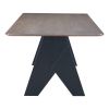 79" Espresso Solid Wood Cross Leg Base Dining Table
