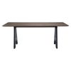79" Espresso Solid Wood Cross Leg Base Dining Table