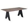 79" Espresso Solid Wood Cross Leg Base Dining Table