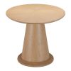 71" Natural Solid Wood Pedestal Base Oval Dining Table