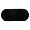 81" Black Wood Pedestal Base Oval Dining Table