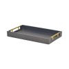 16" Blue And Gold Geometric Handmade Serving Tray