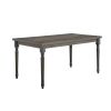 59" Gray Wood Dining Table