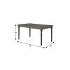 59" Gray Wood Dining Table